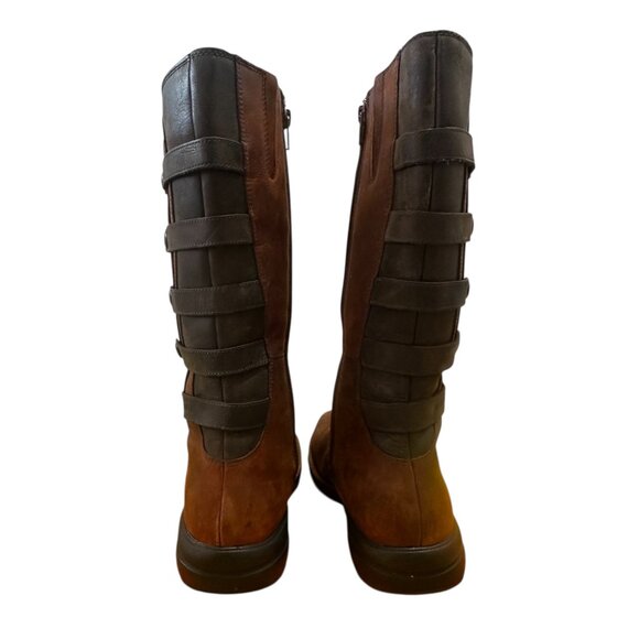 Merrel Captiva Waterproof High Boots Women 7.5 Brown Equestrian Nubuck Suede - Picture 6 of 16